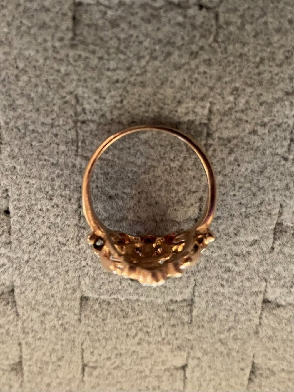 Vintage 14k Gold Ring Rose Gold 1920s - 1940s Art Deco Sz 5.5 RARE 4 grams - Picture 6 of 14